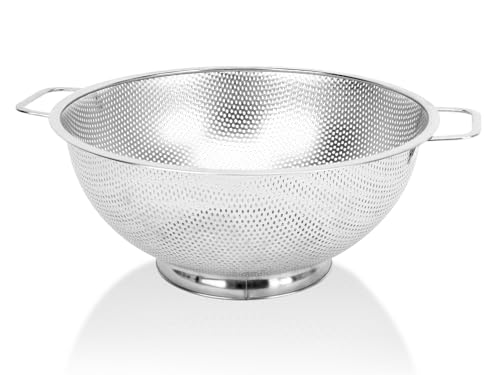 Kteniy 3QT stainless steel kitchen colander view