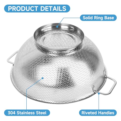 Side profile of Kteniy stainless steel strainer