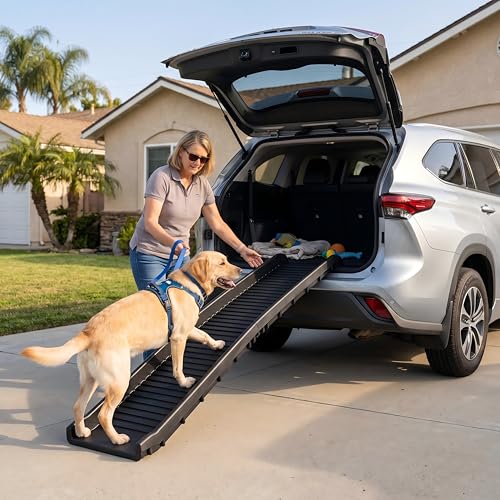 PawStep 61 inch black folding pet ramp