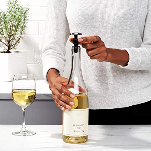 Silver stainless steel wine stopper profile