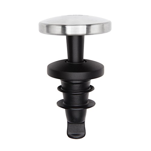 OXO wine stopper inside a wine bottle neck