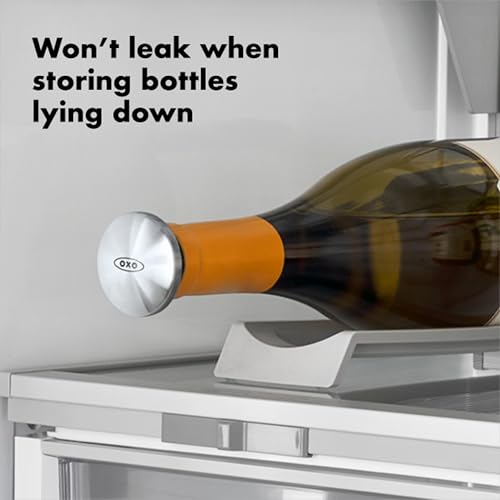 Top view of OXO Steel Leakproof Wine Stopper