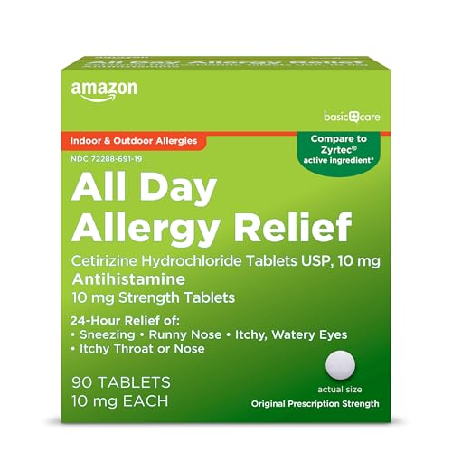 Basic Care All Day Allergy 90 count bottle front view