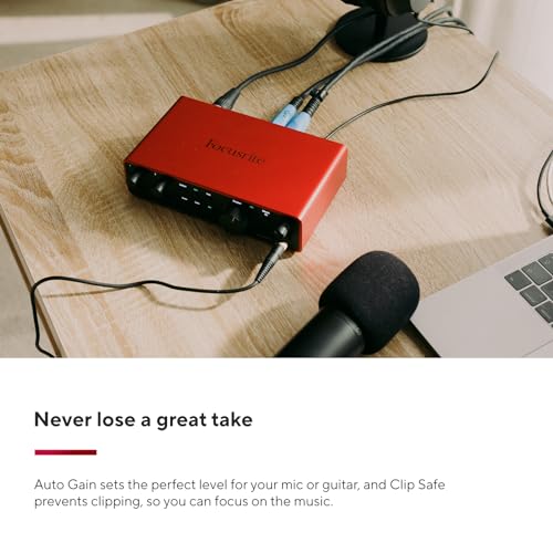 Included USB-C cable and Scarlett 2i2