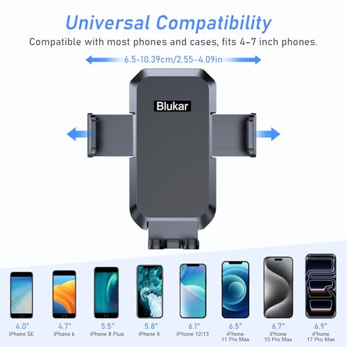 Smartphone held securely in Blukar black mount