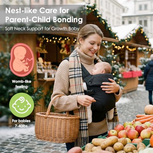 Ergonomic M-shape baby carrier position