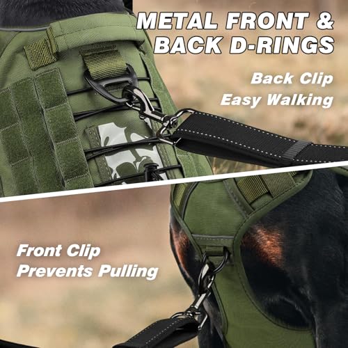 Large dog wearing WINGOIN tactical harness