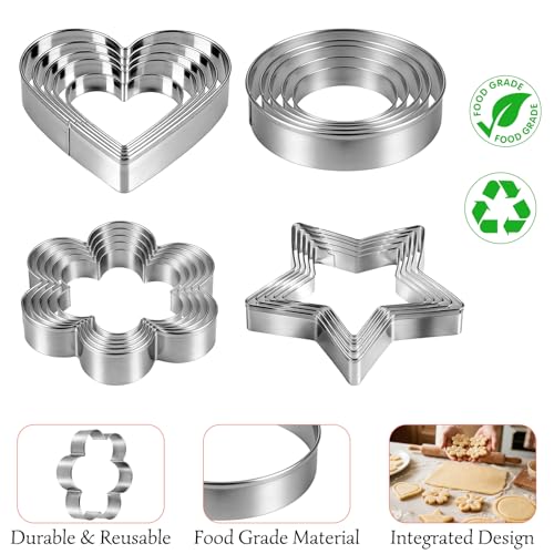 Flower shaped cookie cutter variety