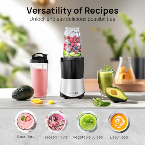 Three sizes of blender cups included