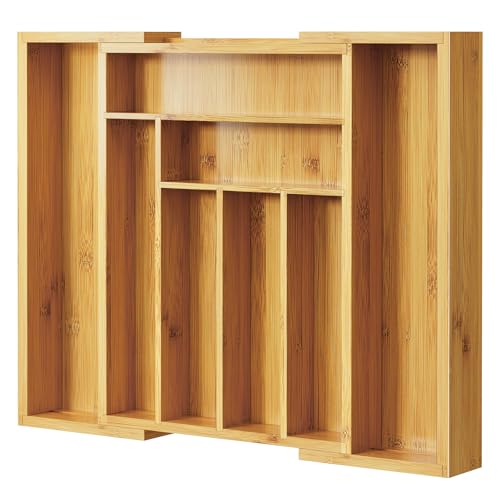 Pipishell bamboo drawer organizer overview
