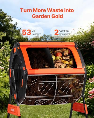 Dual chamber design of VEVOR tumbling composter