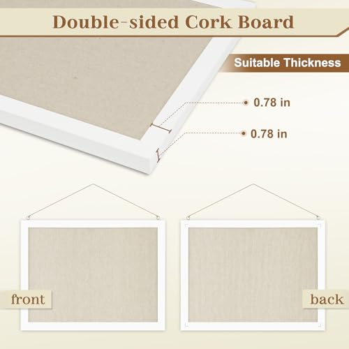 AMUSIGHT white framed notice board set