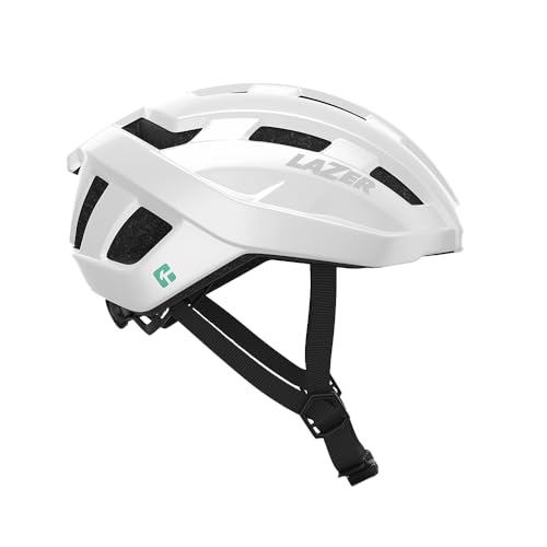 LAZER Tempo KinetiCore white helmet front view