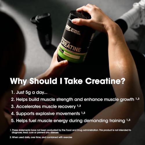 Optimum Nutrition Creatine micronized powder close up