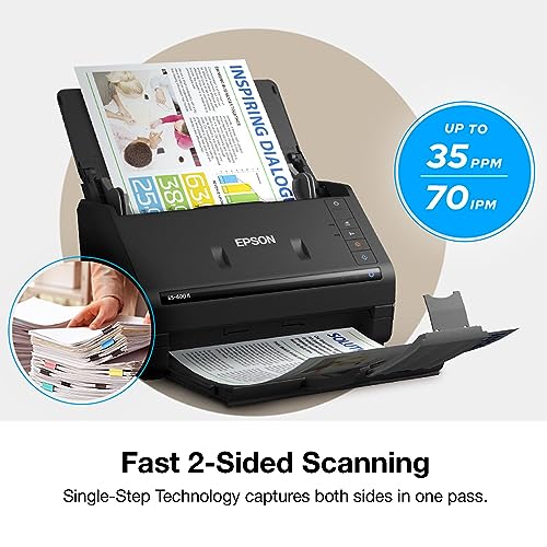 Side profile of the black desktop scanner