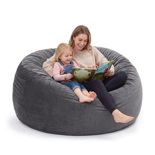 Kromax 4FT bean bag chair dark grey