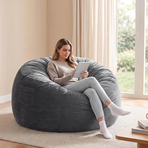 Bean bag chair in living room setting