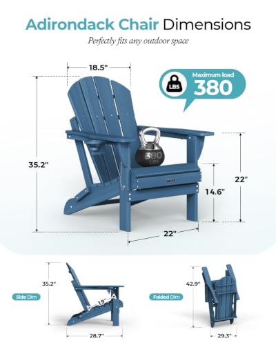 Side profile of Ciokea HDPE Adirondack chair