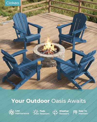 Folded Ciokea Adirondack chair for storage