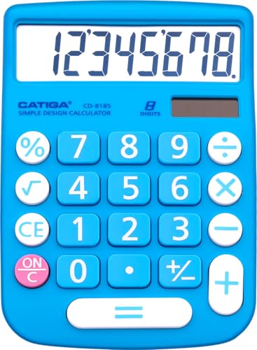 CATIGA CD-8185 blue desktop calculator front view