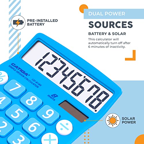 Tilted display angle of CATIGA CD-8185 calculator