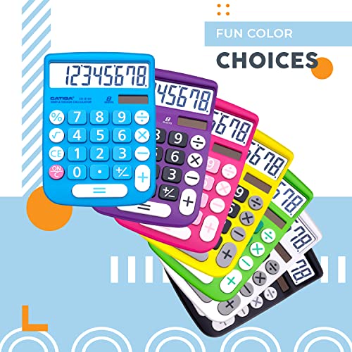 CATIGA CD-8185 blue calculator in office environment