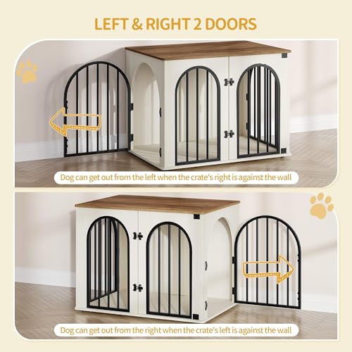 Close up of Hzuaneri dog crate arch door