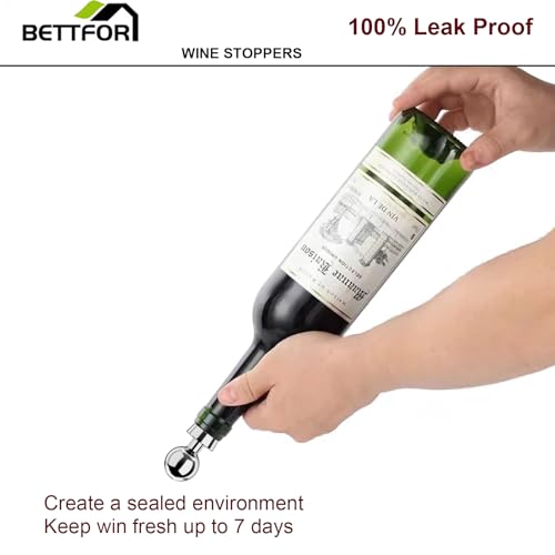 Silver wine stopper leak proof seal
