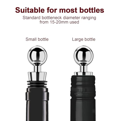 Three piece wine stopper set