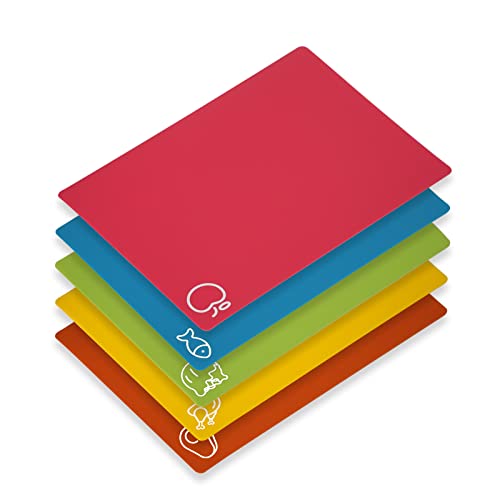 Goodluck 5 Pieces Flexible Cutting Boards set
