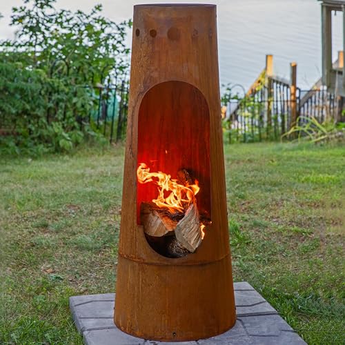 Components and hardware included with the Sunnydaze fireplace