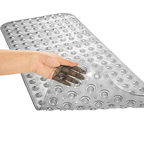 TEESHLY extra long non-slip bath mat top view