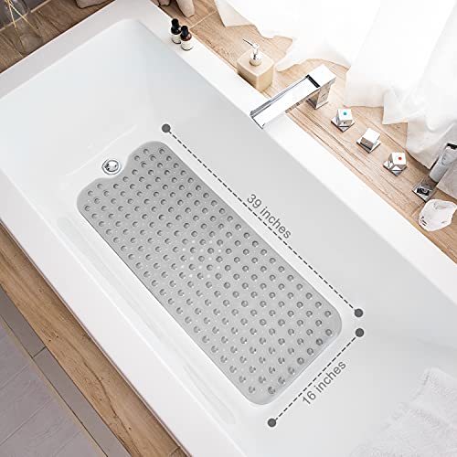 TEESHLY bath mat surface texture and drain holes