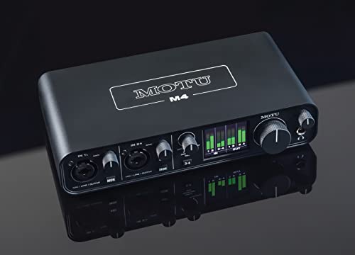 MOTU M4 input and gain controls