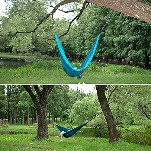 AnorTrek hammock hanging between trees