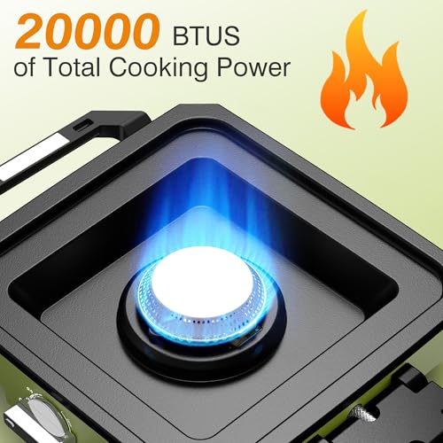 Top view of the dual burner setup