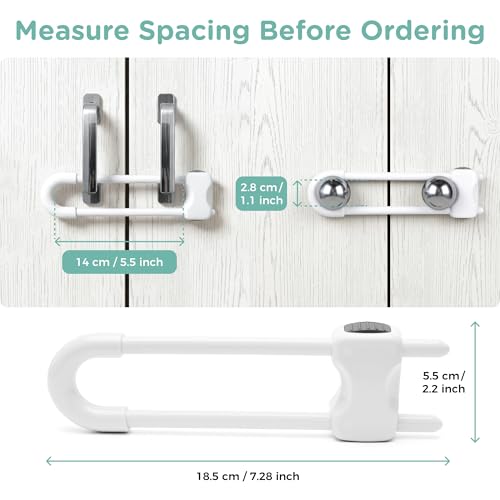 Adjustable U-shape cabinet handle lock