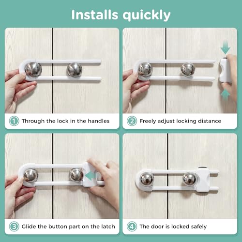 4 pack safety locks for baby proofing