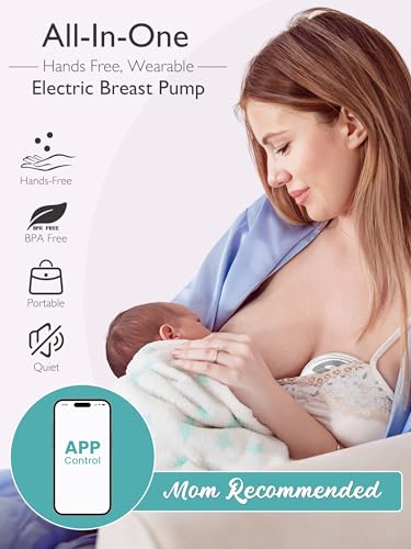 Two grey hands-free breast pumps side by side