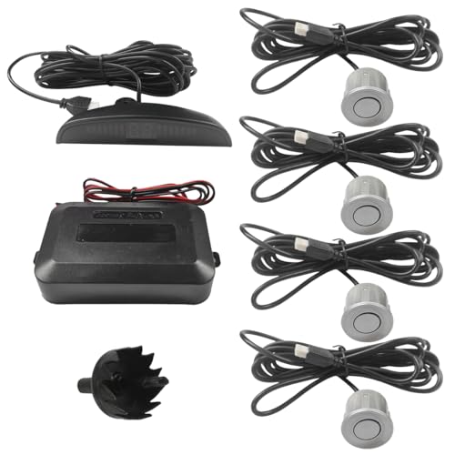 UHANBUT Car Parking Sensor Silver main unit and display