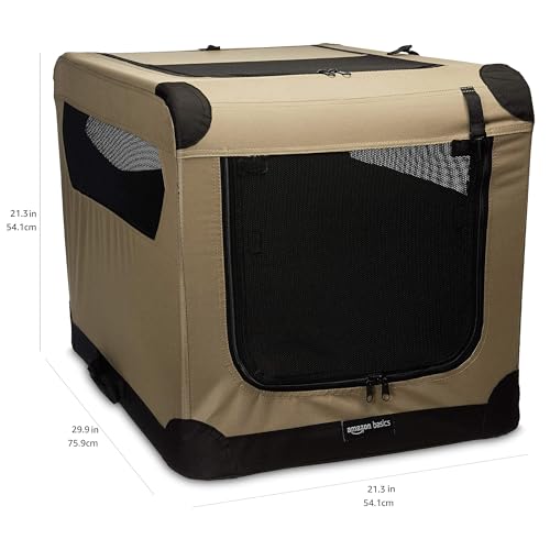 Basics medium folding kennel front view