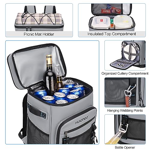 Adjustable padded shoulder straps on Hulongo cooler backpack