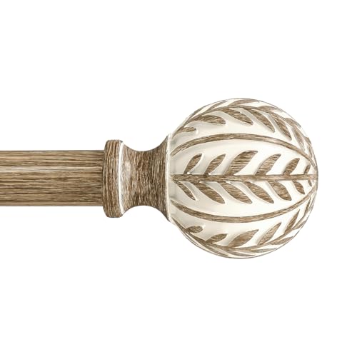 QDWIS Boho Wood Curtain Rods main view