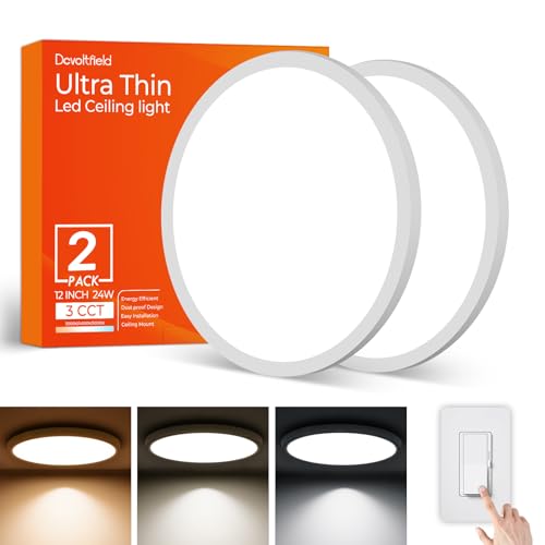Dcvoltfield 12-inch flush mount light profile