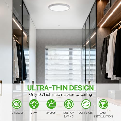 Two-pack Dcvoltfield 24W LED ceiling panel