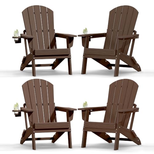 Plawdlik Folding Adirondack Chair Set of 4 front view