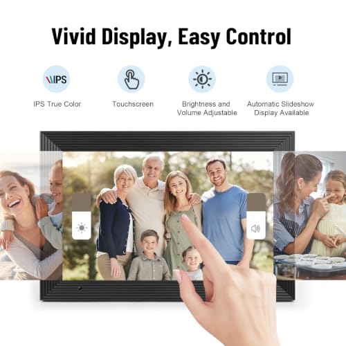 AEEZO frame showing the AiMOR app photo upload interface