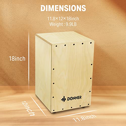 Donner Cajon internal guitar string mechanism