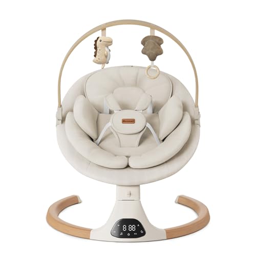 Monamii BB2007 Bluetooth Baby Swing in beige