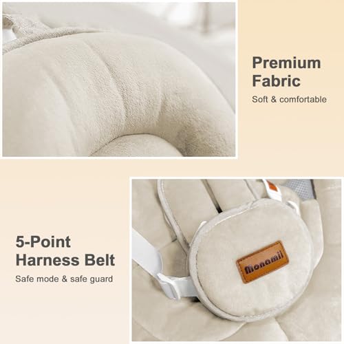 Secure 5-point harness on Monamii infant swing